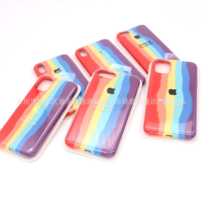 For Apple 11pro Max Mobile Phone Shell Liquid Rainbow Iphonexs XR Protective Case 7 Silicone Case 8Plus For Apple 11pro Max Mobile Phone Shell Liquid Rainbow Iphonexs XR Protective Case 7 Silicone Case 8Plus