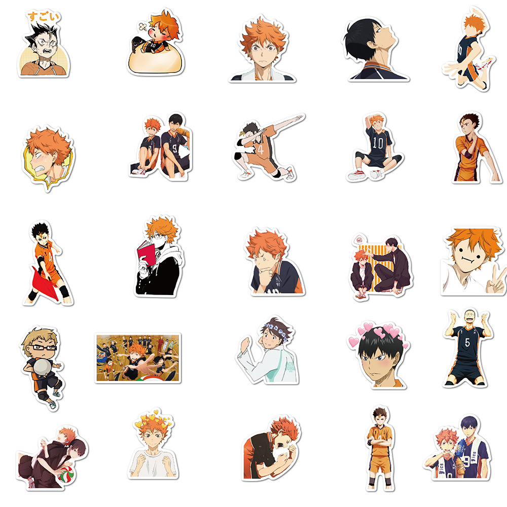 Cartoon Animation Volleyball Junior Graffiti Stickers Mobile Phone Shell Luggage Scooter Super Waterproof Stickers Whole Cartoon Animation Volleyball Junior Graffiti Stickers Mobile Phone Shell Luggage Scooter Super Waterproof Stickers Whole