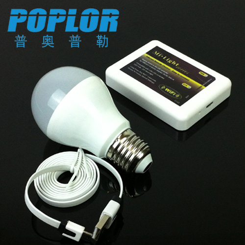 6W / LED bulb lamp / color temperature control / WiFi controller / remote control lighting suit