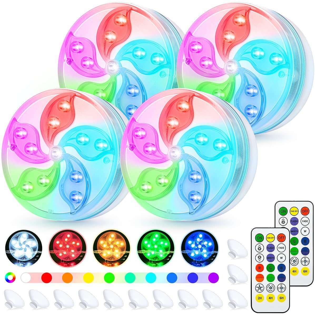 E-Commerce Led Remote Control Submarine Light Knob Remote Control Timing Horse Running Zijinhua Fish Tank Diving Light