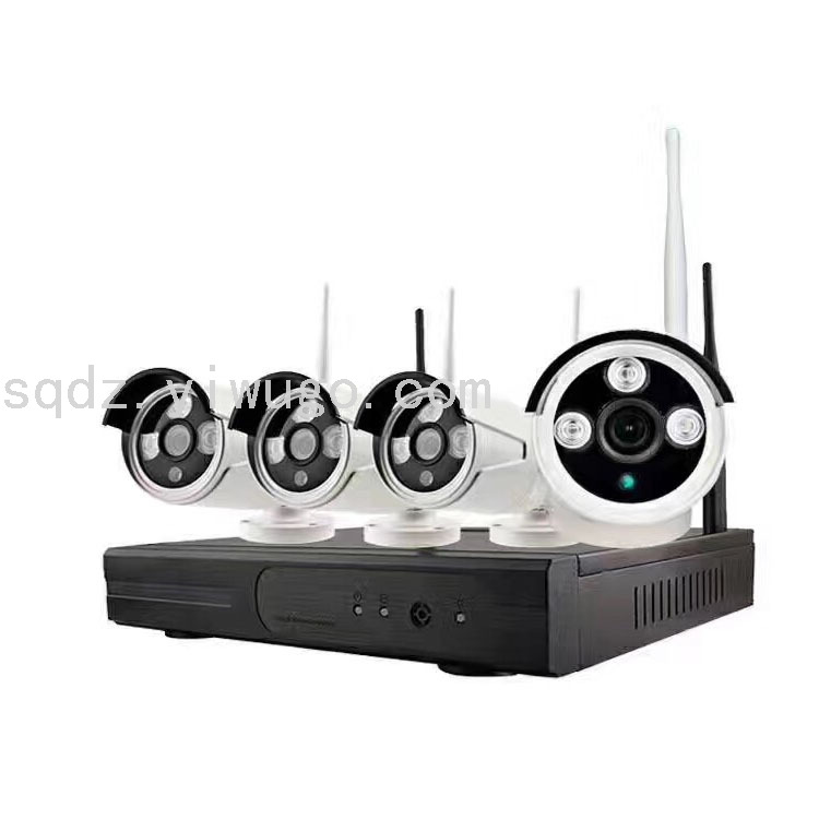 Wireless Monitoring Equipment Set System Monitor HD Outdoor 4-Way Home Complete Set Supermarket Commercial Camera