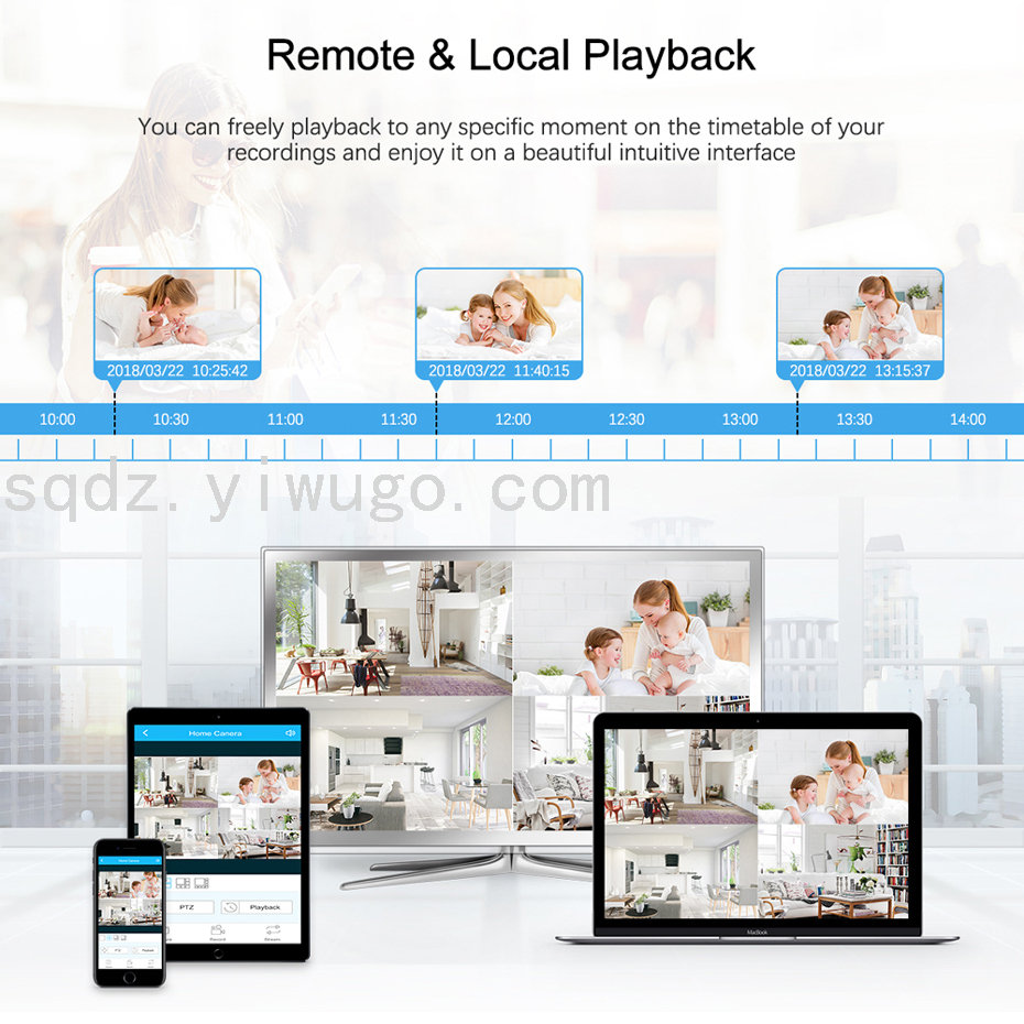 Wireless Monitoring Equipment Set System Monitor HD Outdoor 4-Way Home Complete Set Supermarket Commercial Camera