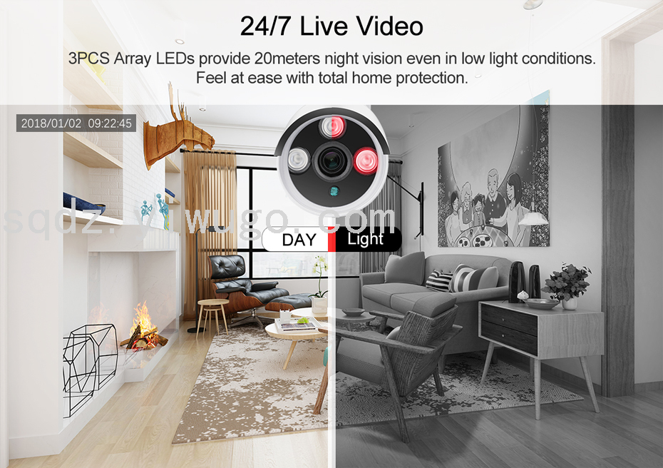 Wireless Monitoring Equipment Set System Monitor HD Outdoor 4-Way Home Complete Set Supermarket Commercial Camera