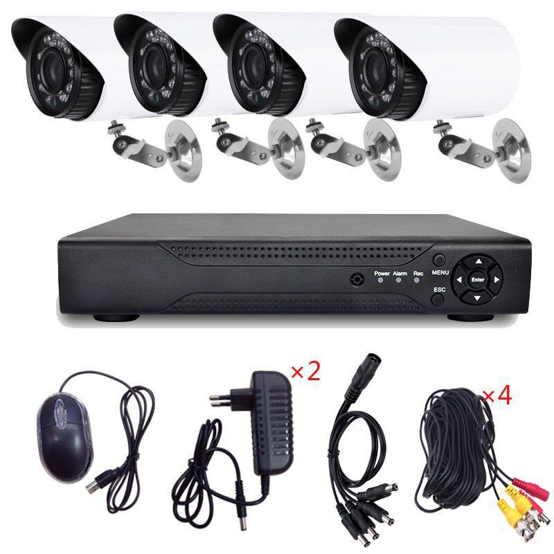 4-Way Surveillance Camera Lens Set Home Outdoor HD Night Vision Camera Coaxial AHD Monitoring Equipment Set 4-Way Surveillance Camera Lens Set Home Outdoor HD Night Vision Camera Coaxial AHD Monitoring Equipment Set