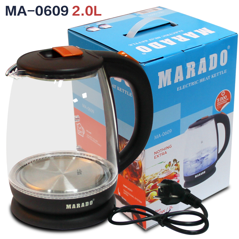Marado Glass Electric Kettle Kettle Large Capacity Automatic Power off Fast Kettle Transparent Electric Kettle
