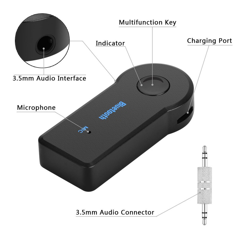 Bluetooth Receiver 3.5mm Wireless 4.0 Bluetooth Adapter Aux Car Mounted Bluetooth Sound Receiver Converter Bluetooth Receiver 3.5mm Wireless 4.0 Bluetooth Adapter Aux Car Mounted Bluetooth Sound Receiver Converter