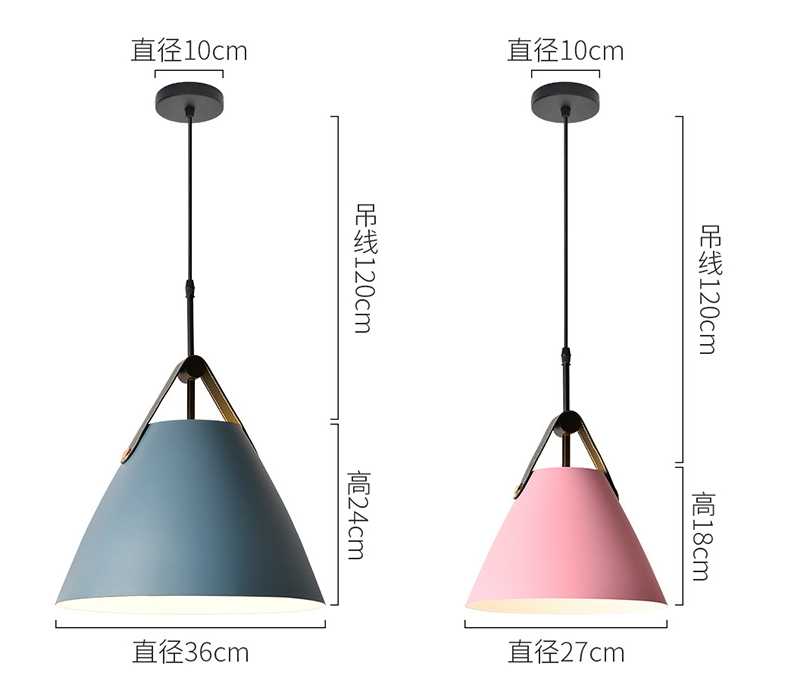 Nordic chandelier creative restaurant bar table lamp personality cafe chandelier macaron iron lamps