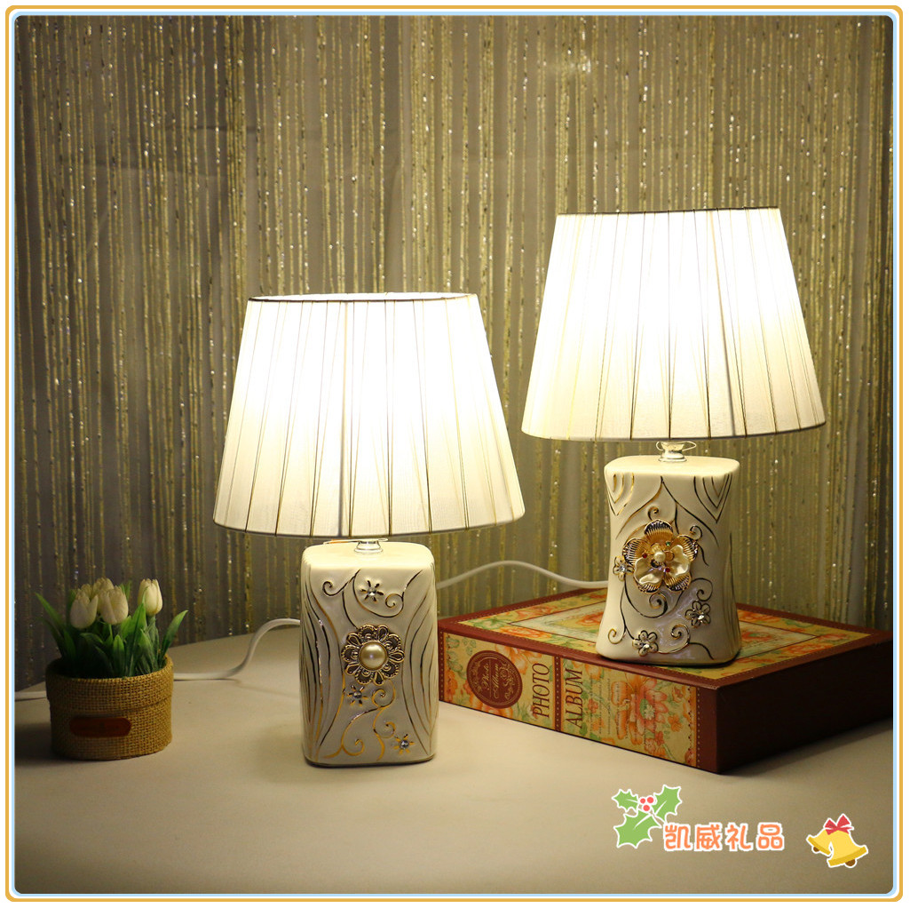 Ceramic Table Lamp Bedroom Bedside Lamp Home Warm Living Room European Bedside Table Wedding Room Room Decoration Lamps Ceramic Table Lamp Bedroom Bedside Lamp Home Warm Living Room European Bedside Table Wedding Room Room Decoration Lamps