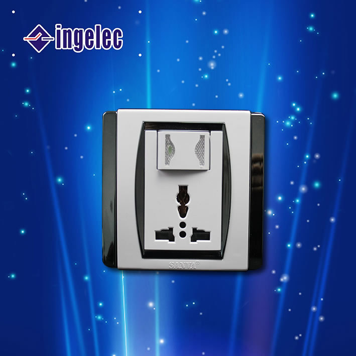 V8 Series Switch Four Open Two Plug European Multi-Functional Socket Single Dual-Control Switch, Wholesale