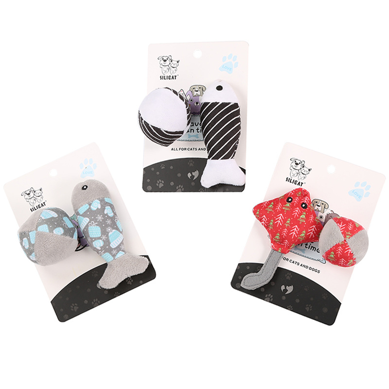 Wholesale PET cat toy set Combination Paper Card Mouse ball Fish Factory