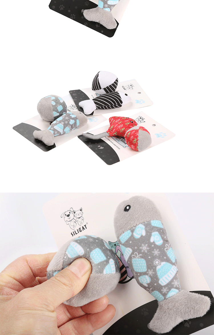Wholesale PET cat toy set Combination Paper Card Mouse ball Fish Factory