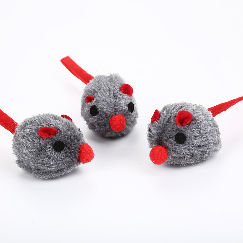The Cat toy plush red nose mouse interactive play catch