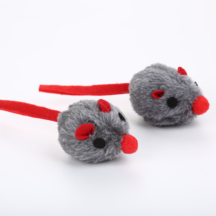 The Cat toy plush red nose mouse interactive play catch