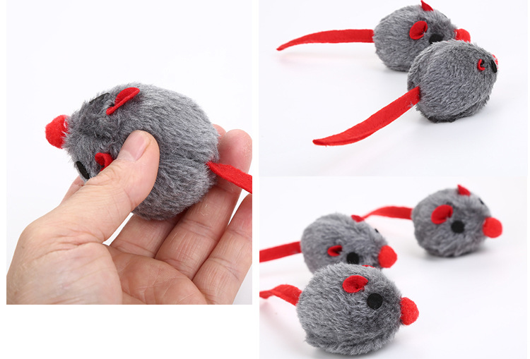 The Cat toy plush red nose mouse interactive play catch The Cat toy plush red nose mouse interactive play catch