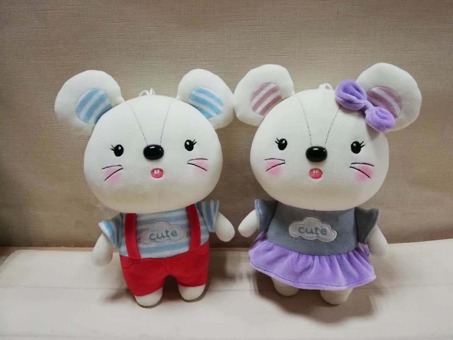 New Popular Year of the Rat Mascot Little Mouse Doll Small Pendant to Map and Sample Custom Plush Toy Manufacturer