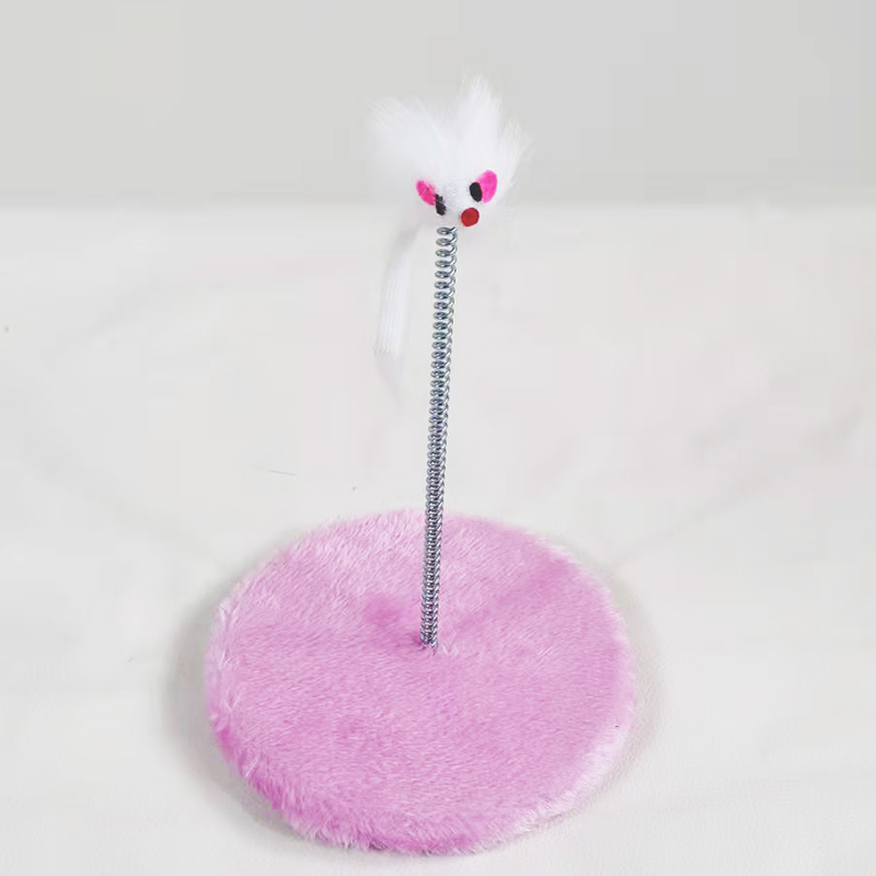 New round Amusement Plate Pet Supplies Cat Educational Toy Spring Plush Mouse Factory Wholesale Cross-Border New round Amusement Plate Pet Supplies Cat Educational Toy Spring Plush Mouse Factory Wholesale Cross-Border