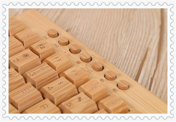 Wireless bamboo keyboard and mouse a set of two-key area bamboo computer accessories set Wireless bamboo keyboard and mouse a set of two-key area bamboo computer accessories set