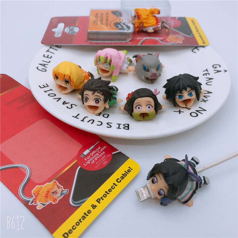 Kimetsu No Yaiba USB Cable Protection Sleeve Tanjirou Mi Dou Yiyong Shan Yi Ghost Destroy Doll Doll