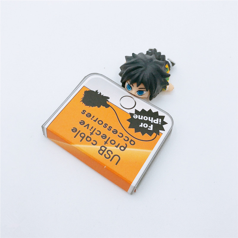 Kimetsu No Yaiba USB Cable Protection Sleeve Tanjirou Mi Dou Yiyong Shan Yi Ghost Destroy Doll Doll Kimetsu No Yaiba USB Cable Protection Sleeve Tanjirou Mi Dou Yiyong Shan Yi Ghost Destroy Doll Doll
