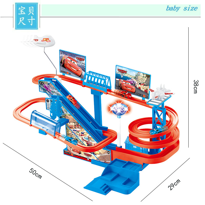 Electric Rotating Car Story Assembly Educational Parent-Child Toy Children's Rail Car with USB Cable Toy Car