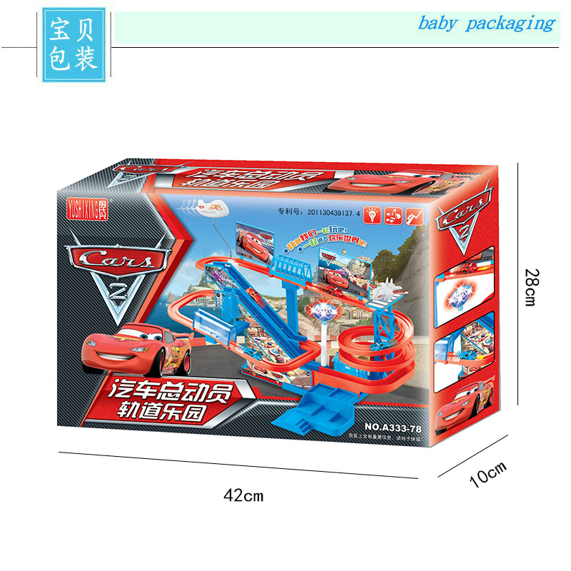 Electric Rotating Car Story Assembly Educational Parent-Child Toy Children's Rail Car with USB Cable Toy Car