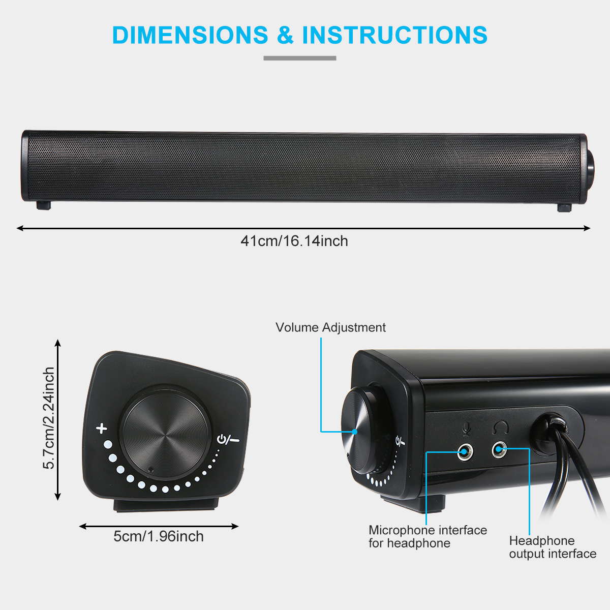 Computer USB Audio Computer Sound Booster Audio Cable Speaker Computer Game Speaker Subwoofer Factory Direct Sales