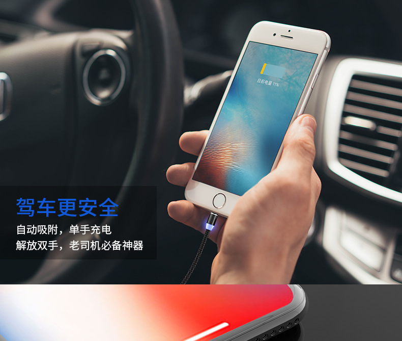 Popular Magnetic Sucker Data Cable Fast Charge USB ThreeinOne MultiFunction Phone Charger Android round Head Magnet Line