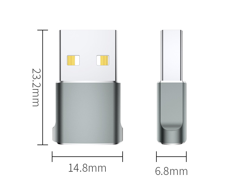 USB Male to TYPE-C Female Adapter TYPE-C Female to USB2.0 Mobile Phone Data Cable Charging Cable Adapter