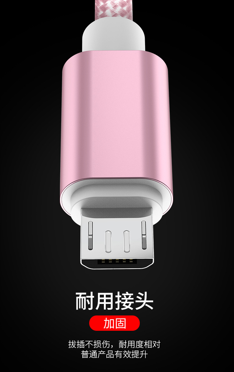 Android Data Cable Nylon Woven Type-c Mobile Phone Micro Charging Cable Suitable for Apple USB Spot Wholesale