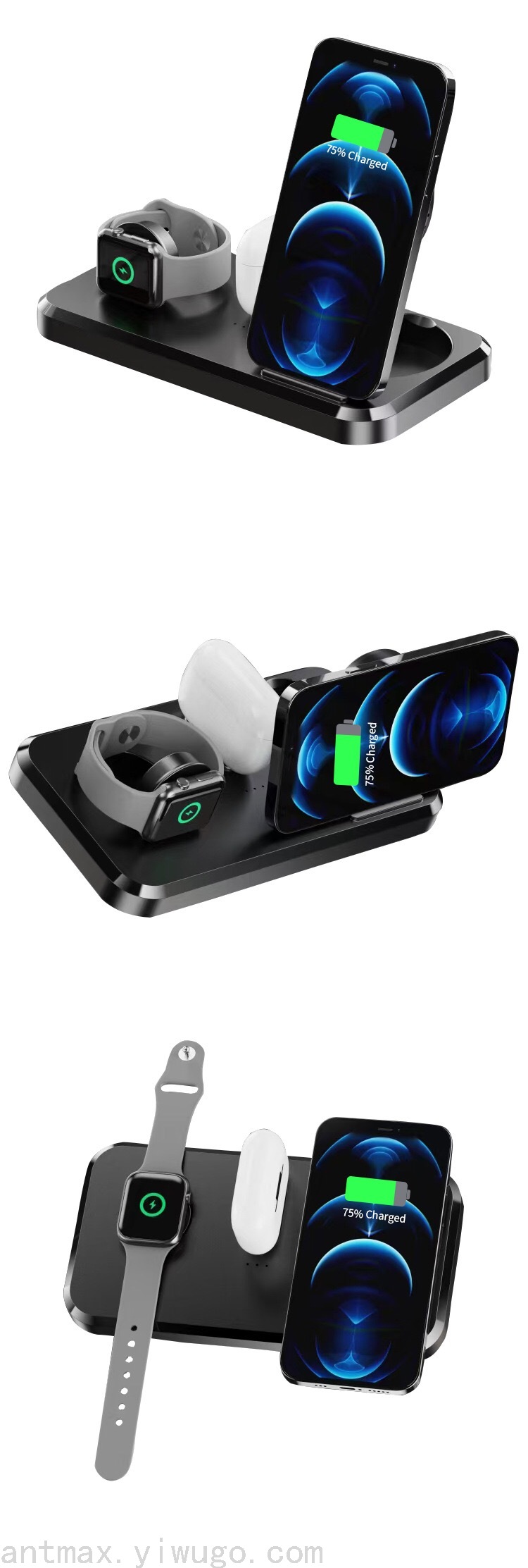 Folding Multifunctional Wireless Charger Android iPhone Universal Wireless Fast Charging Bracket Folding Multifunctional Wireless Charger Android iPhone Universal Wireless Fast Charging Bracket