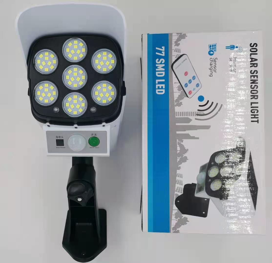 Remote Control Solar Wall Lamp Imitation Camera Infrared Sensor Lamp Solar Simulation Monitor Lamp