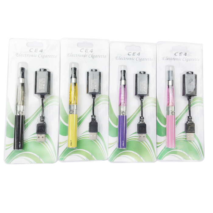 High quality rechargeable electronic cigarette ego CE4 blister cards kits