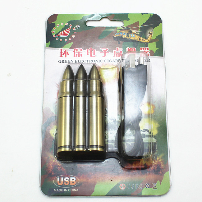 Three bullets USB rechargeable electronic cigarette lighter wholesale creative Yanju lighter wholesale