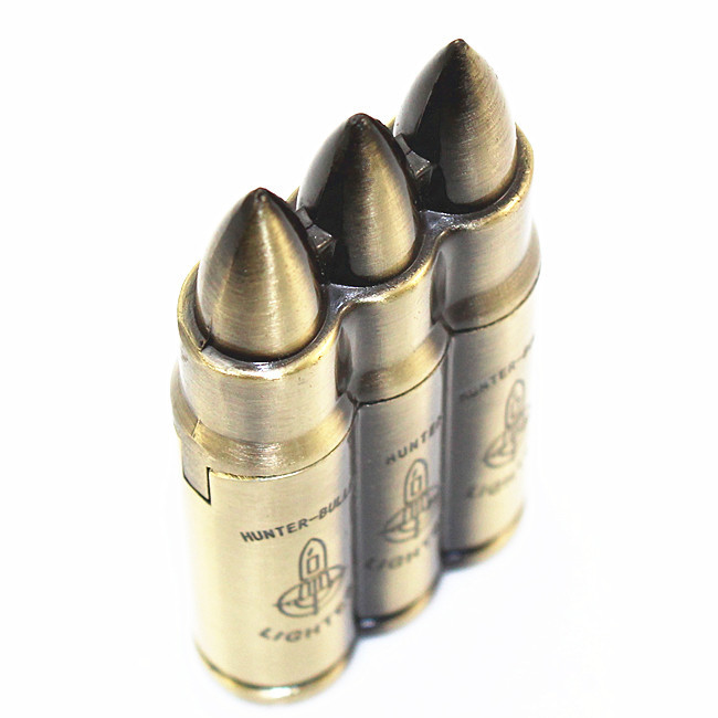Three bullets Yiwu creative USB rechargeable electronic cigarette wholesale smoking accessories lighters