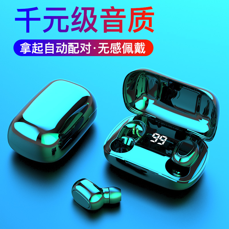 Cross-Border New TWS Bluetooth Headset 5.0 Stereo Dual Handle Call Earphone Wireless Headset Manufacturer New Style