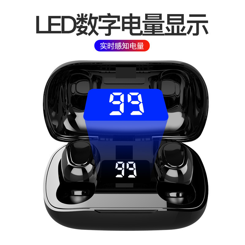 Cross-Border New TWS Bluetooth Headset 5.0 Stereo Dual Handle Call Earphone Wireless Headset Manufacturer New Style