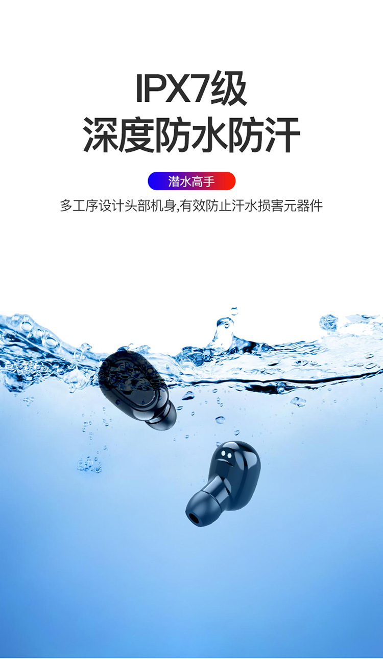 Cross-Border New TWS Bluetooth Headset 5.0 Stereo Dual Handle Call Earphone Wireless Headset Manufacturer New Style