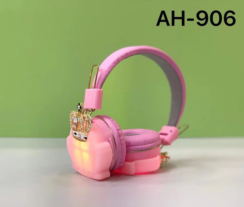 New Headset Glowing Bluetooth Headset Ah-906 Flash Silicone Crown Wireless Stereo Earphone New Headset Glowing Bluetooth Headset Ah-906 Flash Silicone Crown Wireless Stereo Earphone