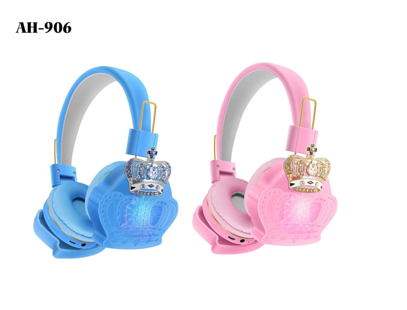 New Headset Glowing Bluetooth Headset Ah-906 Flash Silicone Crown Wireless Stereo Earphone New Headset Glowing Bluetooth Headset Ah-906 Flash Silicone Crown Wireless Stereo Earphone