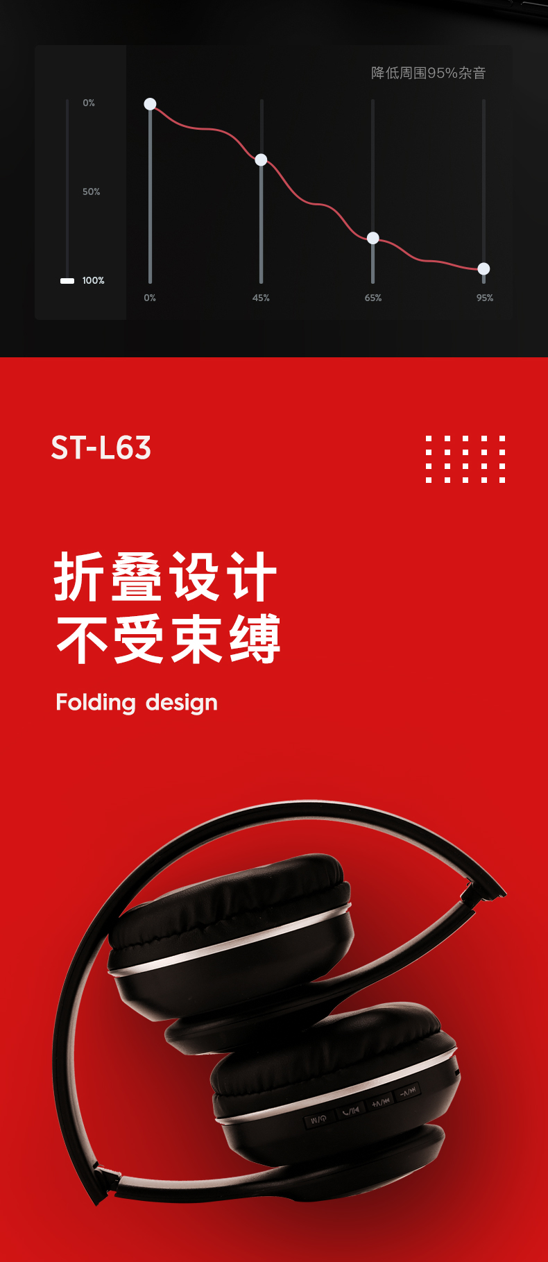 DODGE New Design LED light Headset Hi-Fi Stereo Wireless Bluetooth Headphone Bluetooth sports  Can play TF memory card
