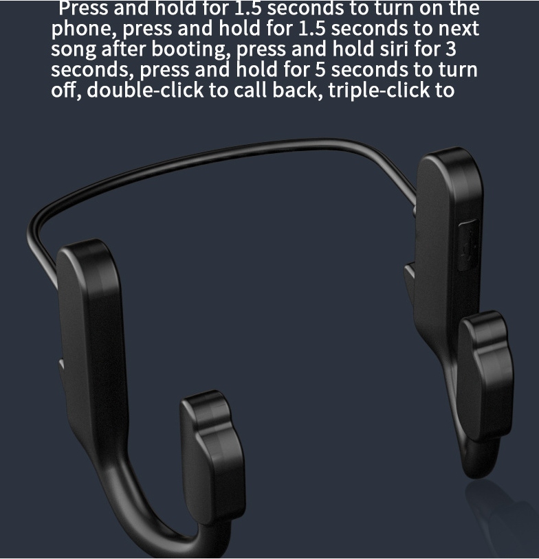 Wireless Bluetooth Headset Bone Conduction Concept Headset Precise Noise-Free Headset True Wireless Bluetooth Headset