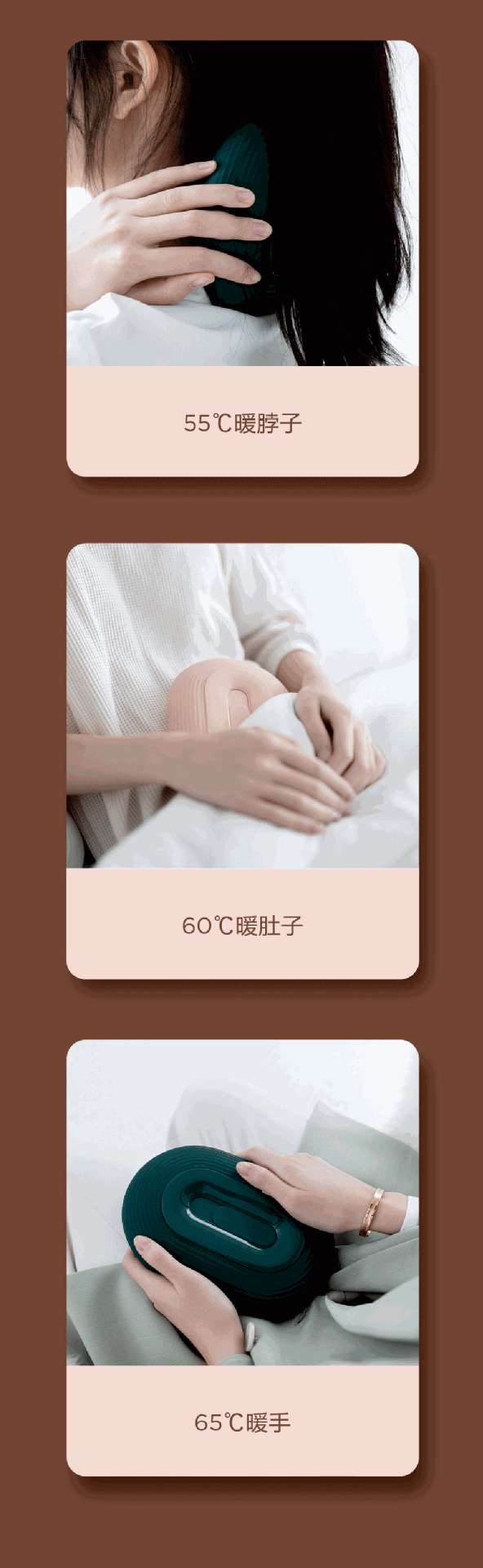 Electric Heating Water Bag Student Silicone Explosion-Proof Hand Warmer Hot Compress Winter New Hand Warmer