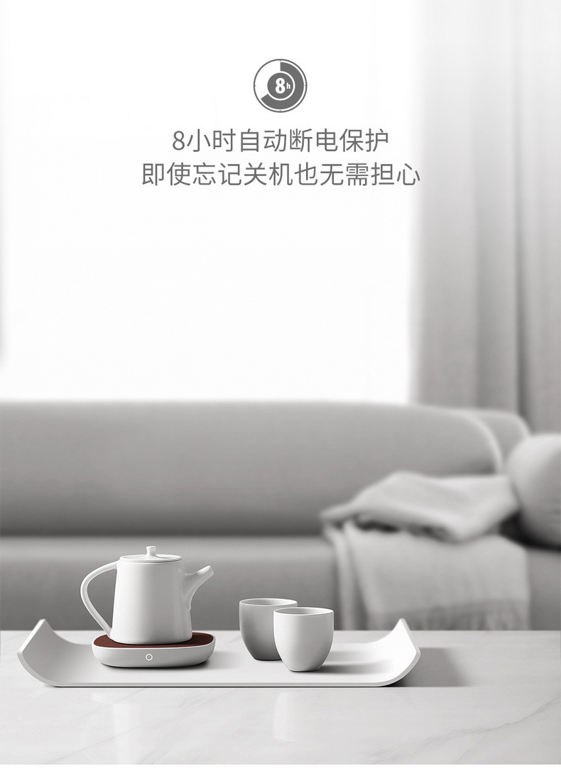 New Realms White Thermal Insulation Base Cup Heater Electric Heating Coaster Warm Milk Cup Warmer Thermostat