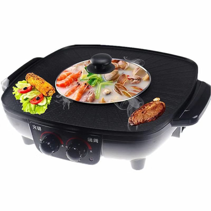 Food Warmer Barbecue Electric Chafing Dish Medical Stone Fried Roast AllinOne Pot Electric Baking Pan Riyueshen Pot