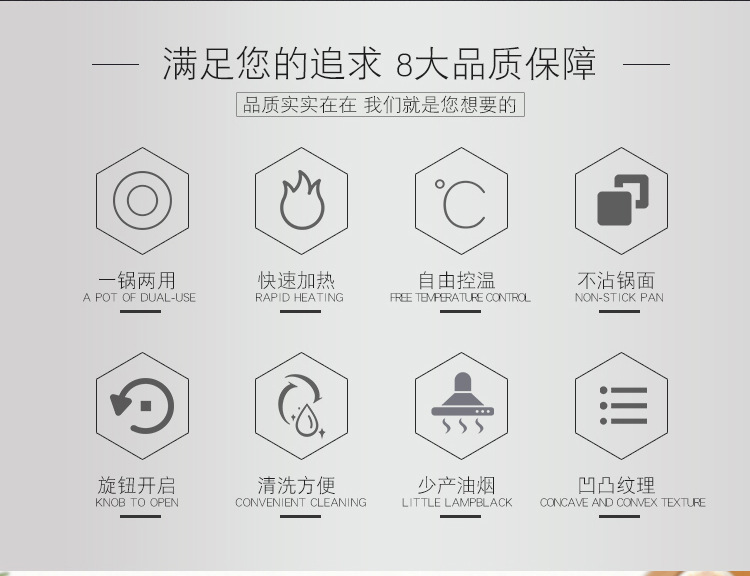 Food Warmer Barbecue Electric Chafing Dish Medical Stone Fried Roast AllinOne Pot Electric Baking Pan Riyueshen Pot