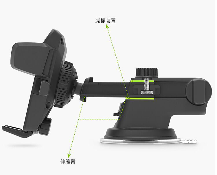 Long rod automatic lock car bracket deformation telescopic instrument table car phone navigation