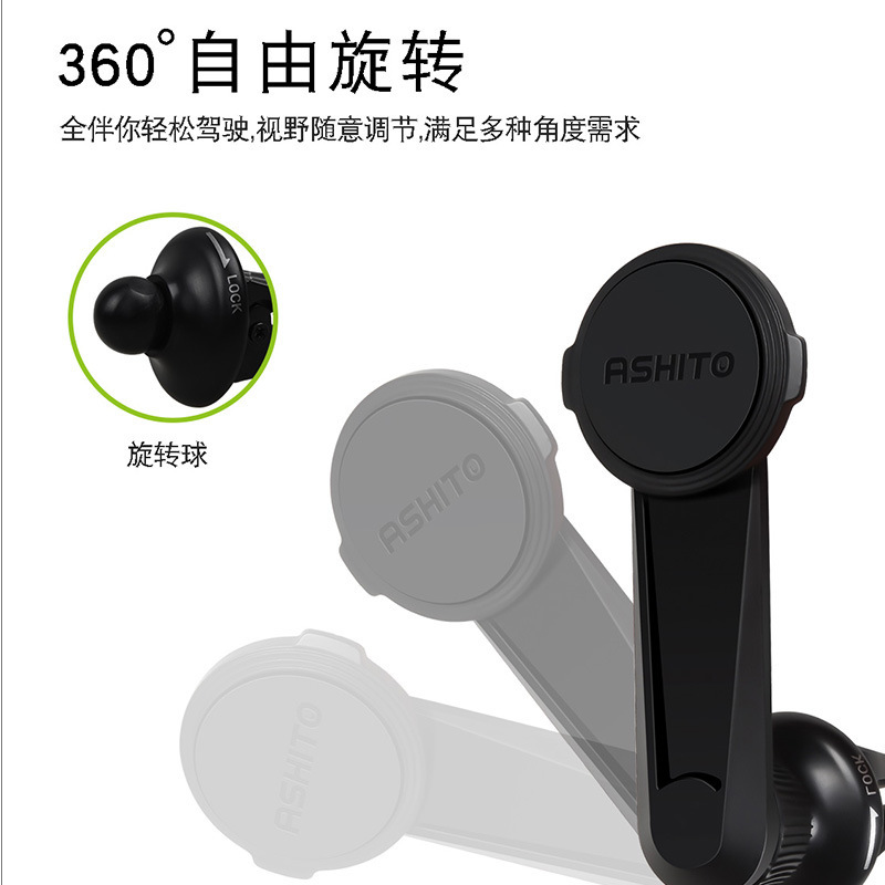 Oleg T07 olestone 360 degree adhering ose magnetic suction air outlet long arm design mobile phone car bracket