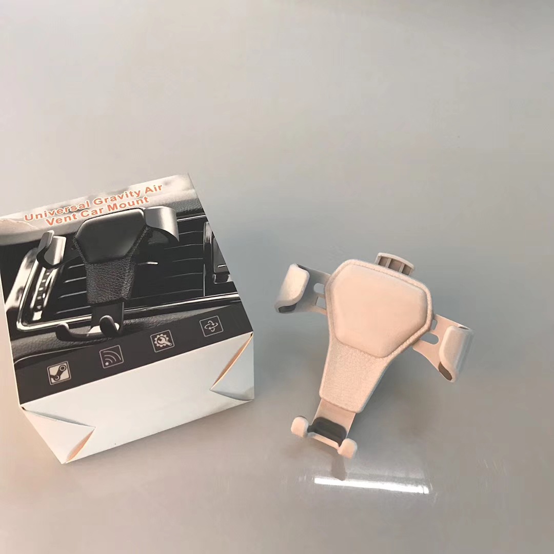 Car Vent Car Fixed Universal Universal Car Bracket Leather Pattern Car Mobile Phone Bracket Car Supplies
