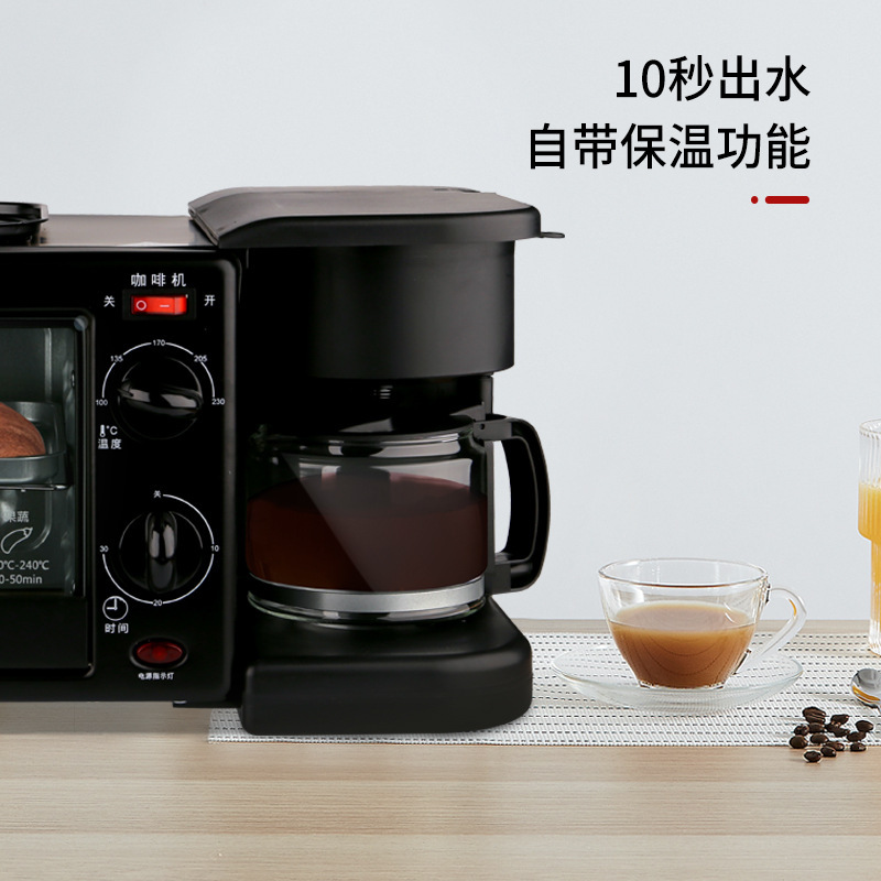 Little Overlord Triple Breakfast Machine Frying and Baking Toaster Electric Oven Baking Bread Bread Maker