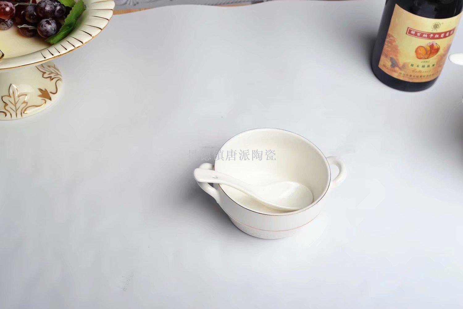 Jingdezhen ceramic soup pot ceramic bowl ceramic double ear pot rice noodle pot heat-resistant king kong pot health pot Jingdezhen ceramic soup pot ceramic bowl ceramic double ear pot rice noodle pot heat-resistant king kong pot health pot